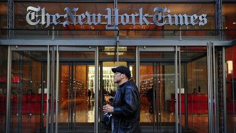 New York Times exterior