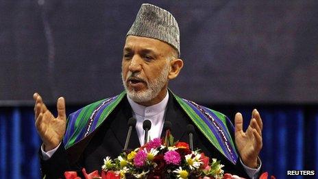 File photo: Afghan President Hamid Karzai