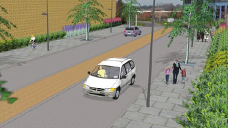 Artists impression of Telford's box road