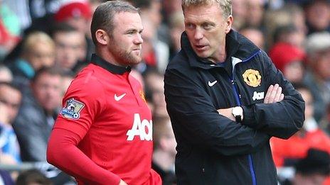 Wayne Rooney and David Moyes