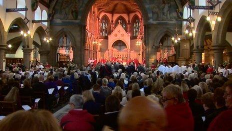 The ceremony took place at St Mary's Cathedral in Edinburgh