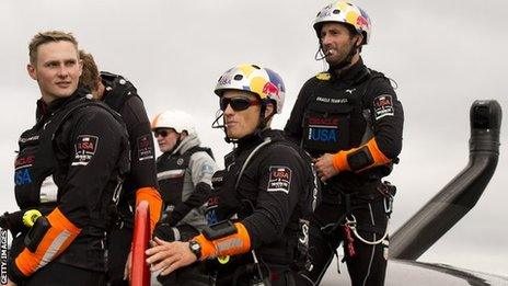 Oracle Team USA in action