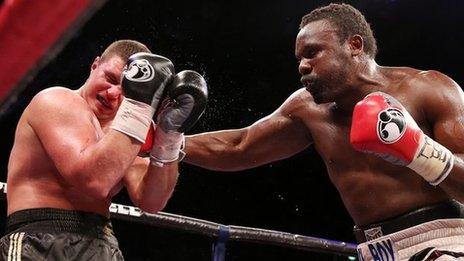 Dereck Chisora in action against Edmund Gerber