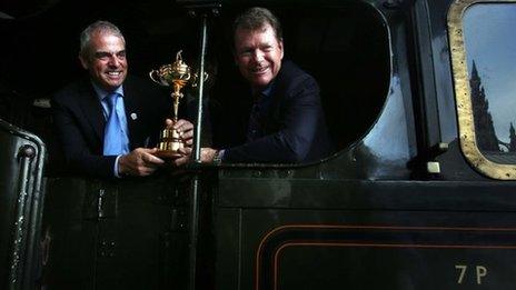 Ryder Cup captains Paul McGinley and Tom Watson