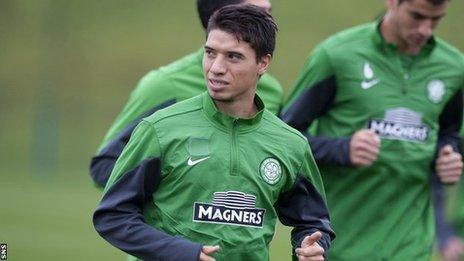 Nicolas Mezquida trains with Celtic