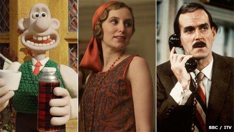 Wallace and Gromit, Downton Abbey and Fawlty Towers