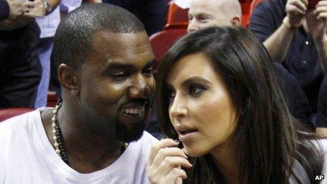 Kanye West and Kim Kardashian