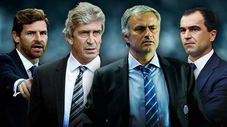 Andre Villas-Boas, Manuel Pellegrini, Jose Mourinho, Roberto Martinez