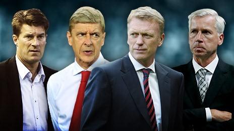 Michael Laudrup, Arsene Wenger, David Moyes, Alan Pardew