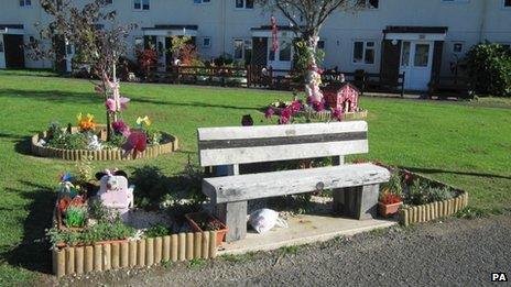 Memorial and tribute garden to April Jones