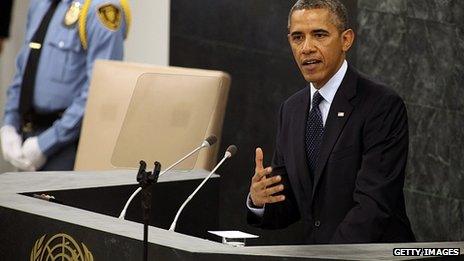President Barack Obama addresses UN General Assembly. 24 Sept 2013