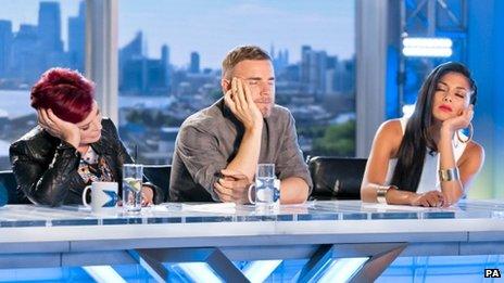 Sharon Osbourne, Gary Barlow and Nicole Scherzinger