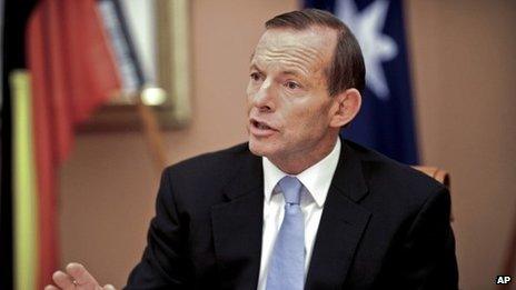 File photo: Australian Prime Minister Tony Abbott