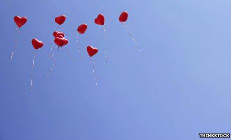 Heart shaped balloons