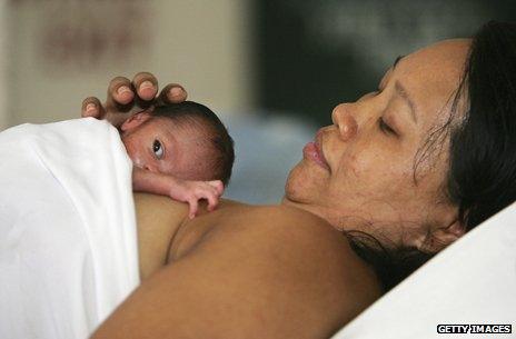 Mother and baby in Philippines