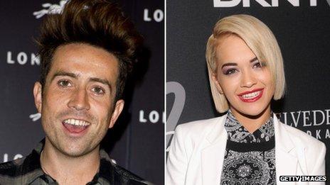 Nick Grimshaw and Rita Ora