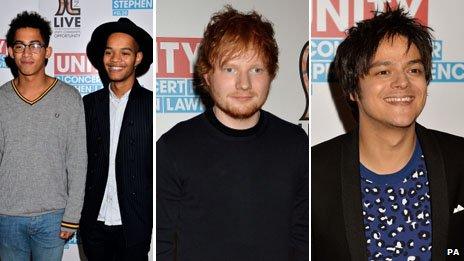 Rizzle Kicks, Ed Sheeran and Jamie Cullum