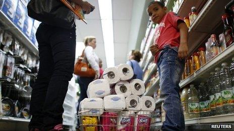 Supermarket in Venezuela, May 13