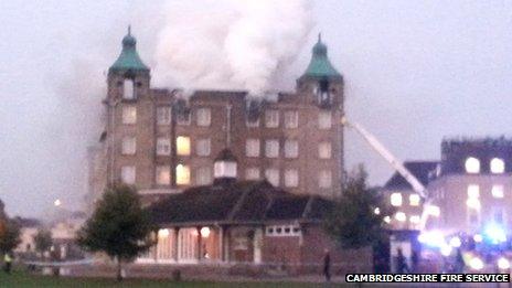 De Vere University Arms fire