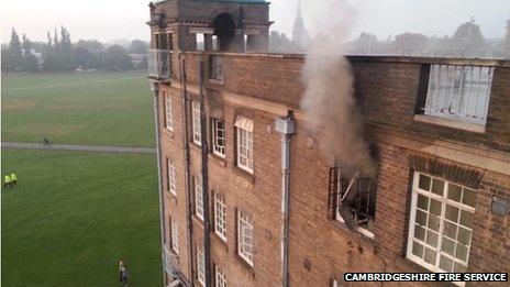 De Vere University Arms fire