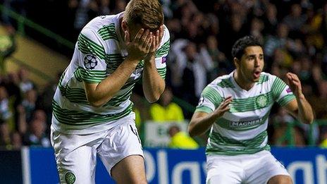 Charlie Mulgrew missed a great chance for Celtic