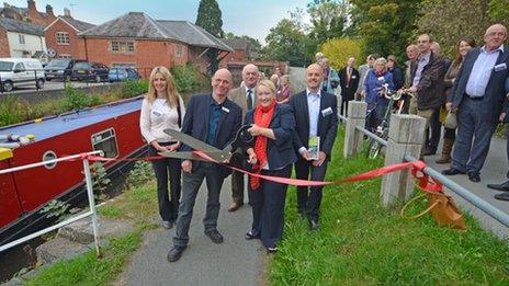 The canal towpath opening