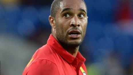 Ashley Williams in action for Wales