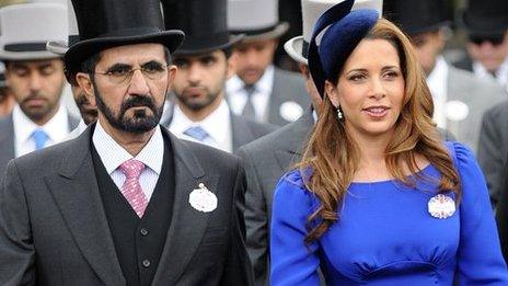 Sheikh Mohammed and Princess Haya at Ascot Racecourse