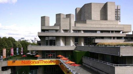 The National Theatre on the South Bank of London