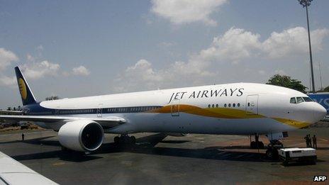 A Jet Airways plane