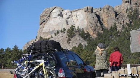 Mt Rushmore shut as part of the government shutdown