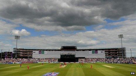 Hotel under construction at Ageas Bowl