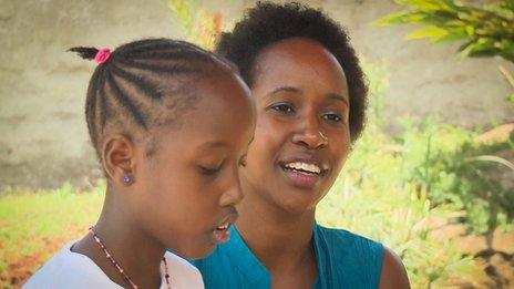 Faith Wambua and her daughter Sy