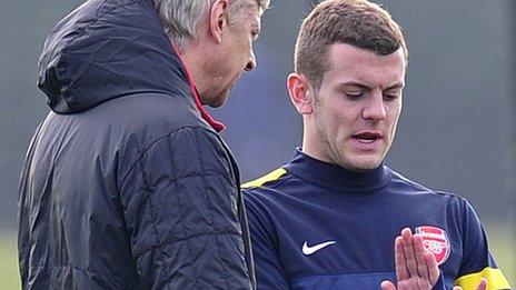 Jack Wilshere and Arsene Wenger