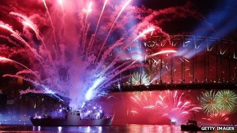 Fireworks over Sydney Harbour