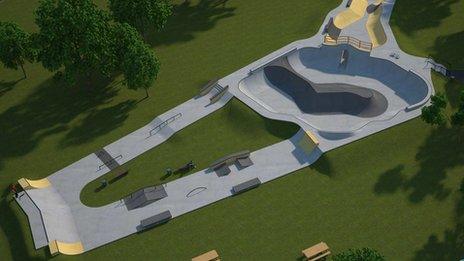 Wheelscape skatepark artist's impression