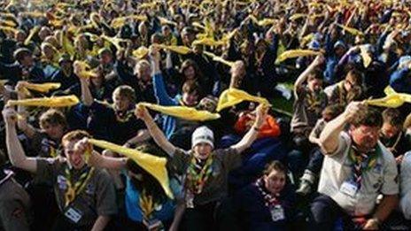 Scouts at World Scout Jamboree in 2007