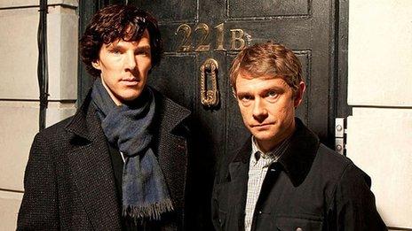 Benedict Cumberbatch [L] and Martin Freeman