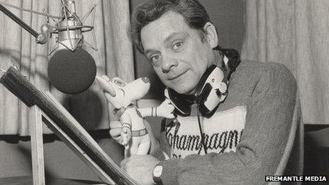 David Jason in the radio studio