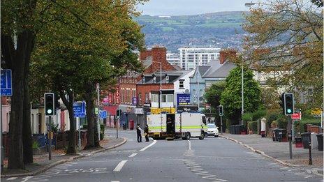 Scene outside Alliance Party offices