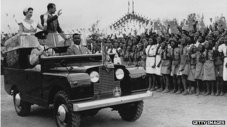 Queen and Prince Phillip in Ibadan, Nigeria