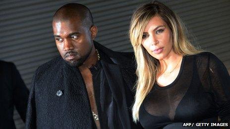 Kanye West and Kim Kardashian