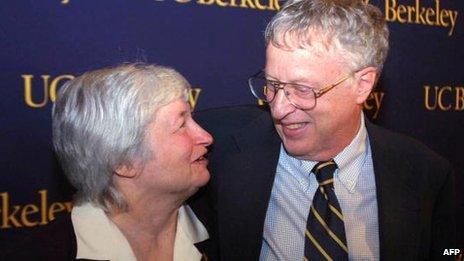 Janet Yellen and George Akerlof in 2001