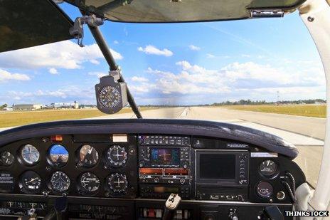 Light aircraft cockpit