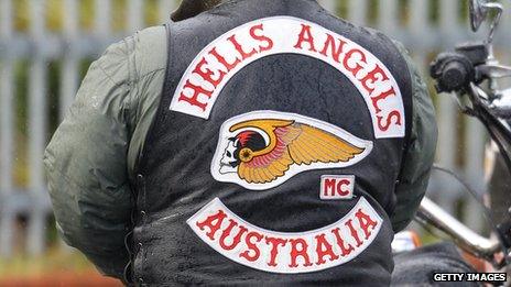 File photo: a member of Hells Angels, 16 August 2010