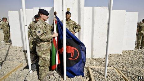 Desert Rats flag raised