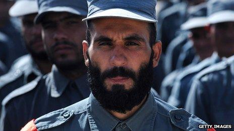 Members of the Afghan National Police