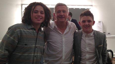 Luke Friend, Louis Walsh and Nicholas McDonald