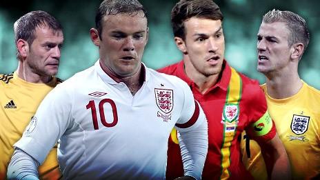 Roy Carroll, Wayne Rooney, Aaron Ramsey, Joe Hart