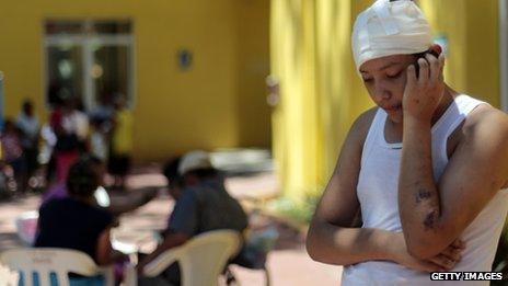 La Pintada boy at a shelter